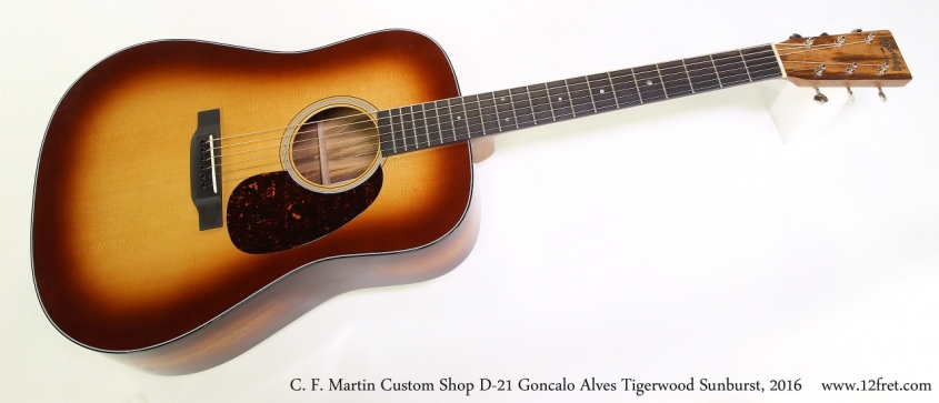 C. F. Martin Custom Shop D-21 Goncalo Alves Tigerwood Sunburst, 2016  Full Front View