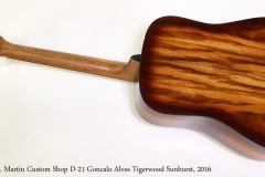 C. F. Martin Custom Shop D-21 Goncalo Alves Tigerwood Sunburst, 2016  Full Rear View