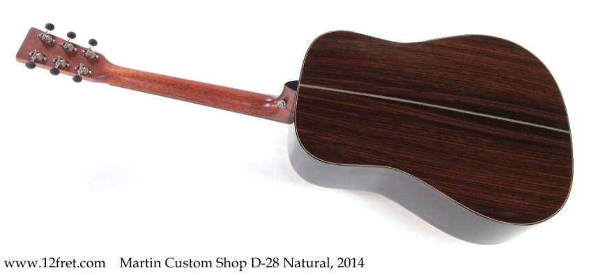 Martin Custom Shop D-28 Natural, 2014 Full Rear View