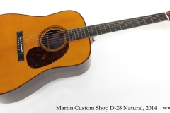 Martin Custom Shop D-28 Natural, 2014 Full Front View