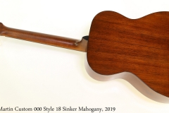 Martin Custom 000 Style 18 Sinker Mahogany, 2019 Full Rear View