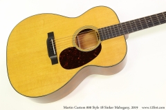 Martin Custom 000 Style 18 Sinker Mahogany, 2019 Top View