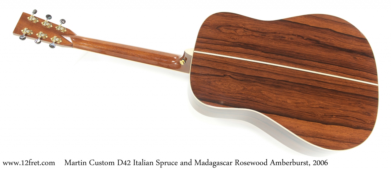 Martin Custom D42 Italian Spruce and Madagascar Rosewood Amberburst, 2006 Full Rear View