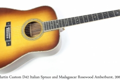 Martin Custom D42 Italian Spruce and Madagascar Rosewood Amberburst, 2006 Full Front View