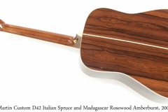 Martin Custom D42 Italian Spruce and Madagascar Rosewood Amberburst, 2006 Full Rear View