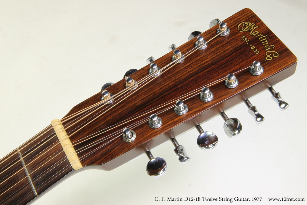 C. F. Martin D12-18 Twelve String Guitar, 1977  Head Front View