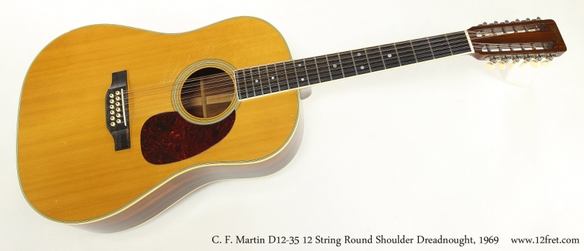 C. F. Martin D12-35 12 String Round Shoulder Dreadnought, 1969  Full Front View