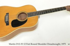 Martin D12-35 12 Fret Round Shoulder Dreadnought, 1975 Full Front View