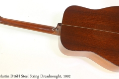 Martin D16H Steel String Dreadnought, 1992 Full Rear View