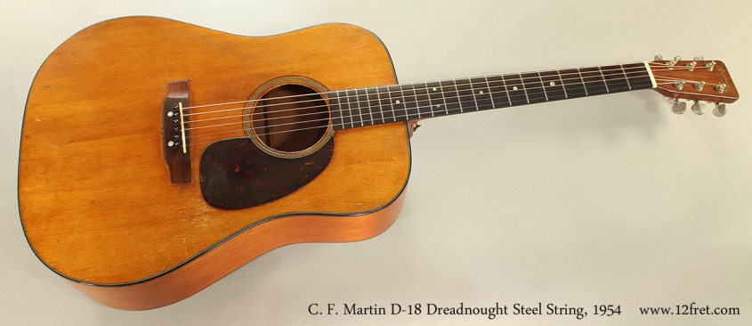 C. F. Martin D-18 Dreadnought Steel String, 1954 Full Front View