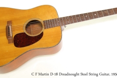 C F Martin D-18 Dreadnought Steel String Guitar, 1956   Full Front View