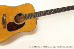 C. F. Martin D-18 Dreadnought Steel String Guitar, 1965   Full Front View