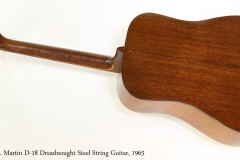 C. F. Martin D-18 Dreadnought Steel String Guitar, 1965   Full Rear View