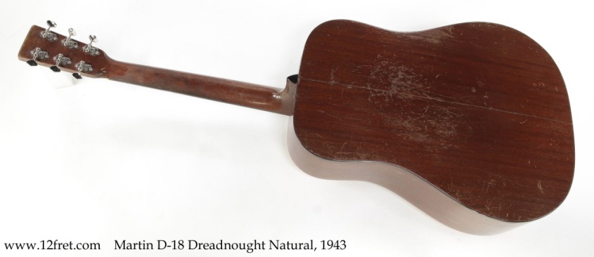 Martin D-18 Dreadnought Natural, 1943 Full Rear View