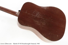 Martin D-18 Dreadnought Natural, 1943 Back View