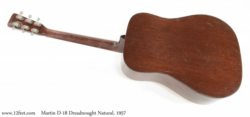 Martin D-18 Dreadnought Natural, 1957 Full Rear View