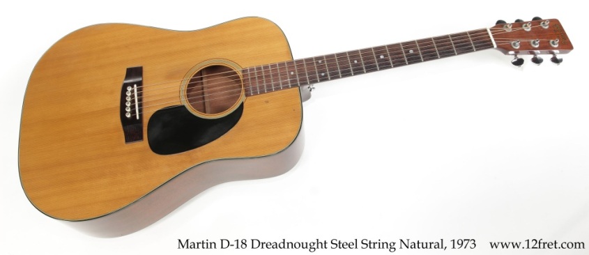 Martin D-18 Dreadnought Steel String Natural, 1973 Full Front View