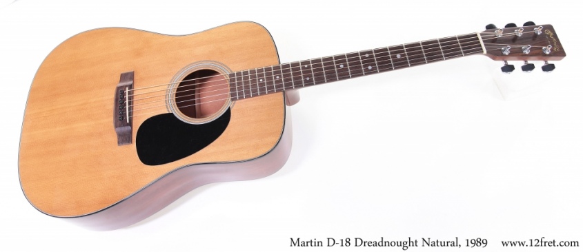Martin D-18 Dreadnought Natural, 1989 Full Front View