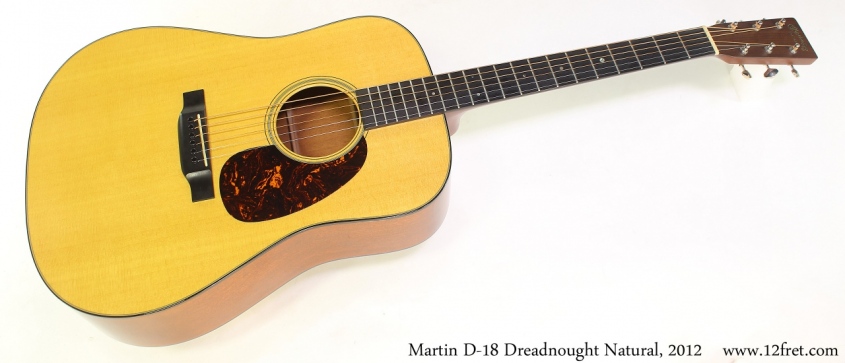 Martin D18 Dreadnought Natural, 2012 Full Front View