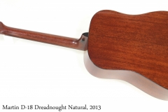 Martin D-18 Dreadnought Natural, 2013 Full Rear View