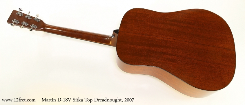 Martin D-18V Sitka Top Dreadnought, 2007    Full Rear View