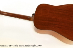 Martin D-18V Sitka Top Dreadnought, 2007    Full Rear View