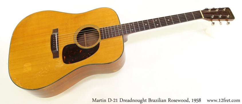 Martin D-21 Dreadnought Brazilian Rosewood, 1958 Full Front View