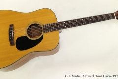 C. F. Martin D-21 Steel String Guitar, 1967 Full Front View