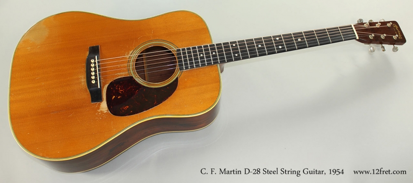 C. F. Martin D-28 Steel String Guitar, 1954 Full Front View