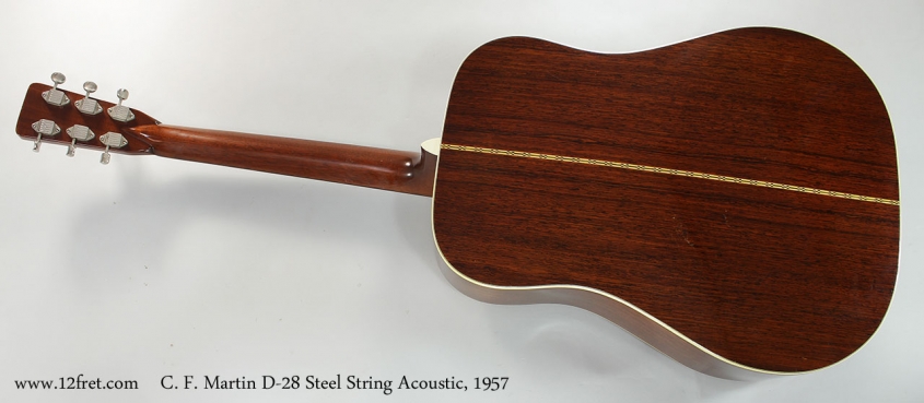 C. F. Martin D-28 Steel String Acoustic, 1957 Full Rear View