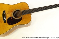Pre-War Martin D28 Dreadnought Guitar, 1941 Full Front View