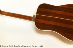 C. F. Martin D-28 Brazilian Rosewood Guitar, 1966   Full Rear View