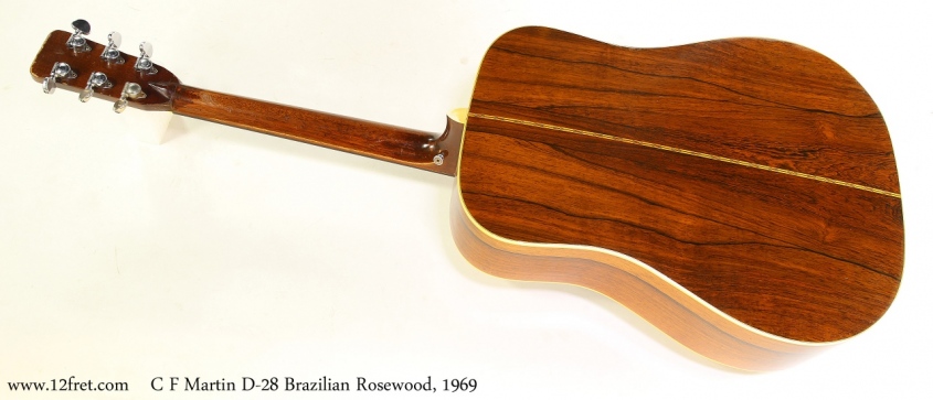 C F Martin D-28 Brazilian Rosewood, 1969 Full Rear View