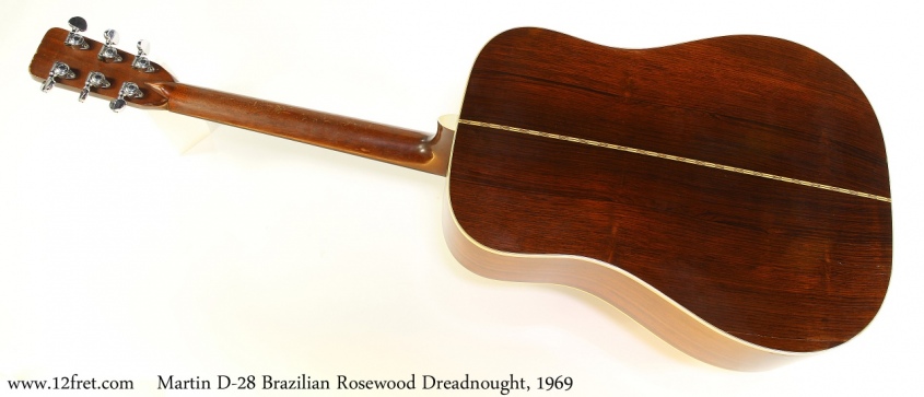 Martin D-28 Brazilian Rosewood Dreadnought, 1969 Full Rear View