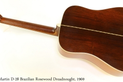 Martin D-28 Brazilian Rosewood Dreadnought, 1969 Full Rear View