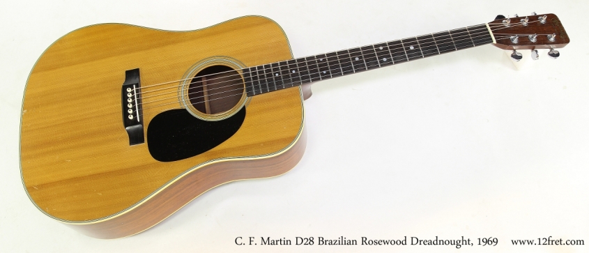 C. F. Martin D28 Brazilian Rosewood Dreadnought, 1969   Full Front View
