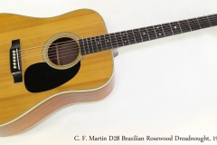 C. F. Martin D28 Brazilian Rosewood Dreadnought, 1969   Full Front View