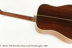 C. F. Martin D28 Brazilian Rosewood Dreadnought, 1969   Full Rear View