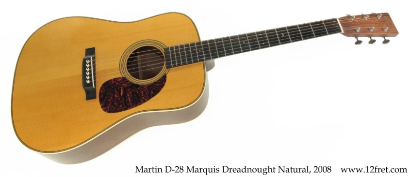 Martin D-28 Marquis Dreadnought Natural, 2008 Full Front View