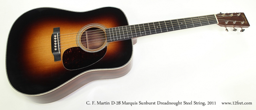 C. F. Martin D-28 Marquis Sunburst Dreadnought Steel String, 2011 Full Front View