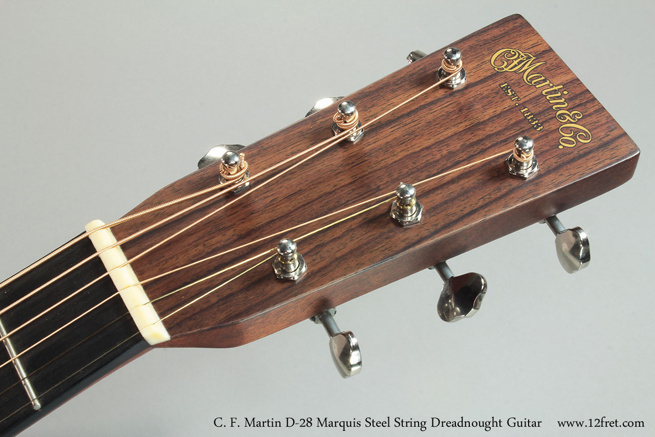 C. F. Martin D-28 Marquis Steel String Dreadnought Guitar  Head Front View