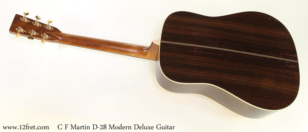 C F Martin D-28 Modern Deluxe Guitar    Full Rear View
