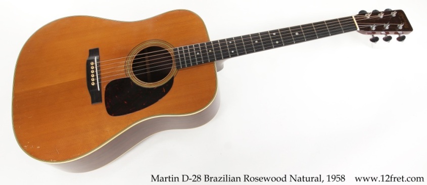 Martin D-28 Brazilian Rosewood Natural, 1958 Full Front View