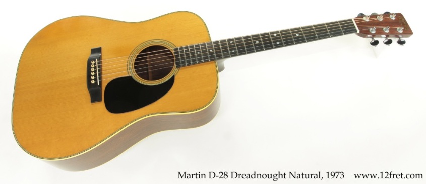 Martin D-28 Dreadnought Natural, 1973 Full Front View
