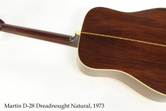 Martin D-28 Dreadnought Natural, 1973 Full Rear View