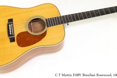 C F Martin D28V Brazilian Rosewood, 1984 Full Front View