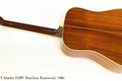 C F Martin D28V Brazilian Rosewood, 1984 Full Rear View