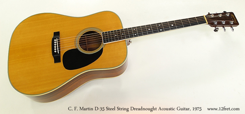 C. F. Martin D-35 Steel String Dreadnought Acoustic Guitar, 1975 Full Front View