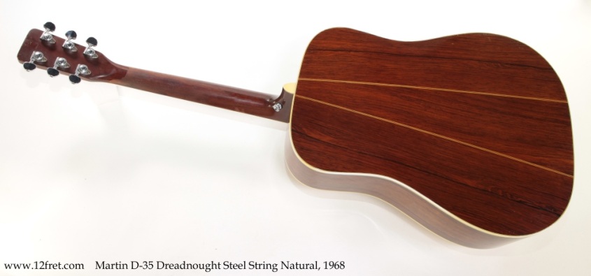 Martin D-35 Dreadnought Steel String Natural, 1968 Full Rear View