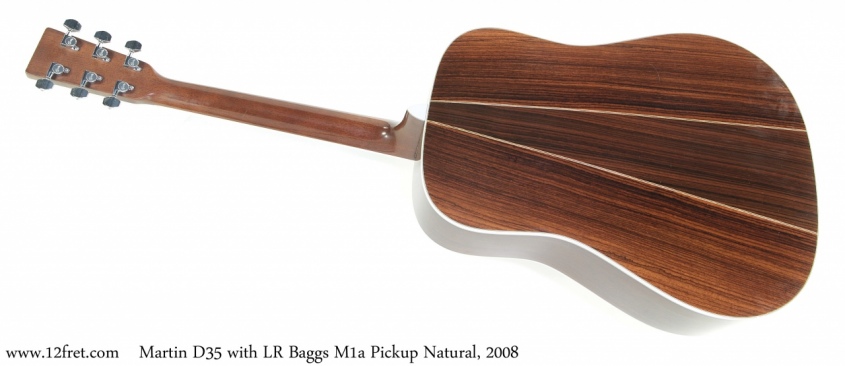 Martin D35 with LR Baggs M1a Pickup Natural, 2008 Full Rear View